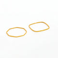 Joolim High End PVD 18K Gold Plated Dainty Octangle Square Rings for Women Finger Ring