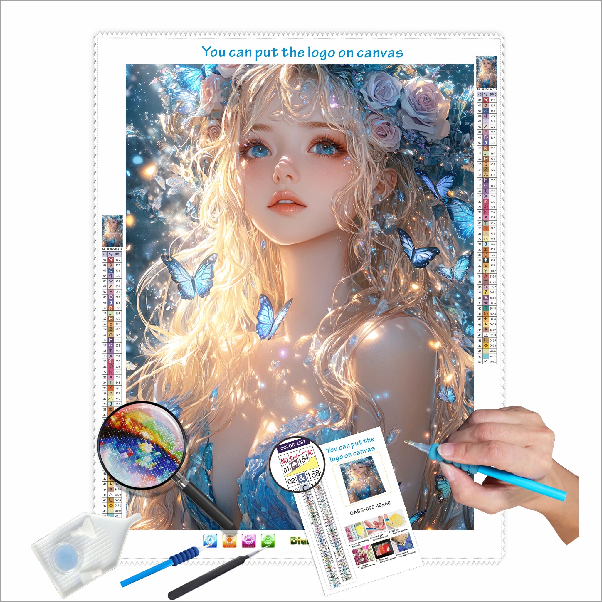 N-2138 DIY Custom 30*40 Diamond Art Paintings Kits Full Drill round 5D Portrait for Adults Adult Portrait Diamond Paintings