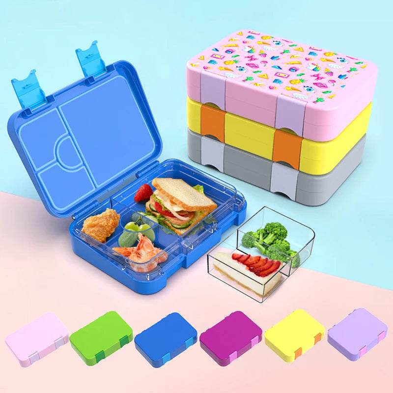 Oumeng Rectangular Thermal Lunch Snack Box BPA Free Leakproof Bento Lunch Boxes for Kids Children