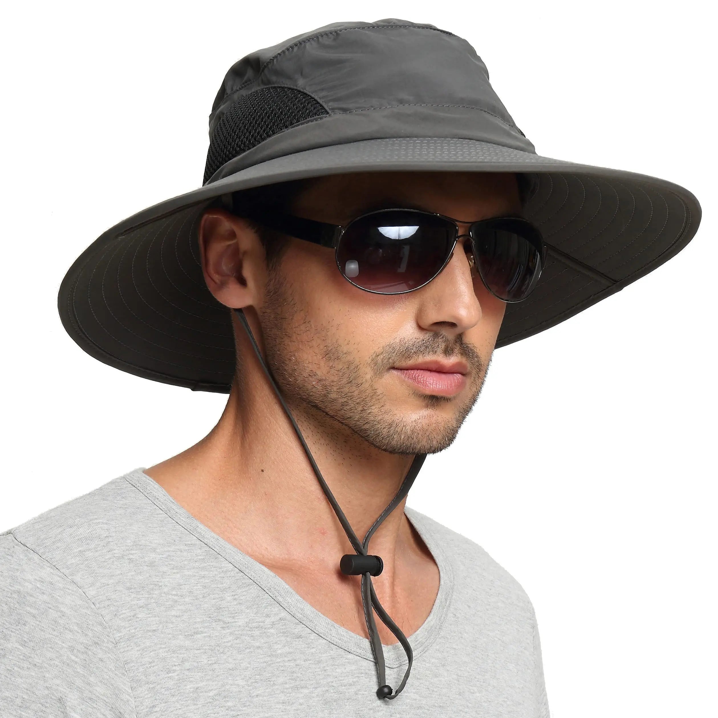 Sun Hat Unisex Waterproof Wide Brim Bucket Boonie Hat UV Protection Polyester/Cotton Spring Summer Autumn Fishing Hiking Garden