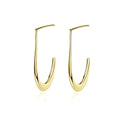 CZCITY Fashion 925 Sterling Silver Big Hoop Minimalist Earrings Dainty 14K Gold Plated Jewelry for Women
