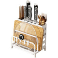 Multi-function Kitchen Cutting Board Rack Pot Cover Chopsticks Lid Holder Storage Rack Wall-mounted Knife Rack