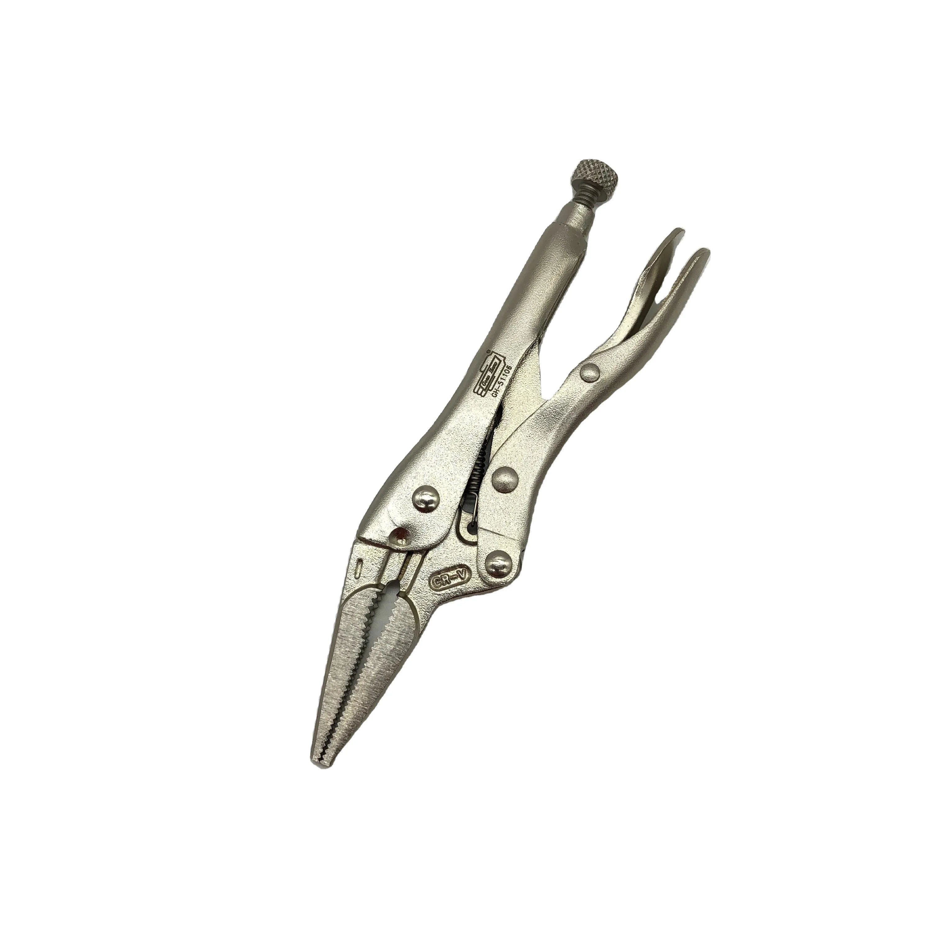 Toggle Pliers HS-51106 Long Nose Squeeze Action Adjustable Vise Locking Pliers with Drop Forged Chrome Vvanadium