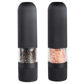 Electric Adjustable Coarseness Automatic LED One Handed Operation Salt Pepper Grinder Mill of 2 Pcs