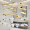 Stainless Steel Kitchen Shower Room Hardware Kits Hotel Gold Brushed Wall Mounted Contemporary Eight-Piece Bathroom Sets