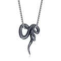 Punk Serpentine Stainless Steel Snake Pendant Choker 18K Gold Plated Men's Hip Hop Fashion Jewelry Necklace for Party & Wedding