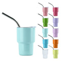 Sublimation 2oz Stainless Steel Tumbler 304SS Double Wall Insulated Vacuum Mini Tumbler With Straw for Beer Glass