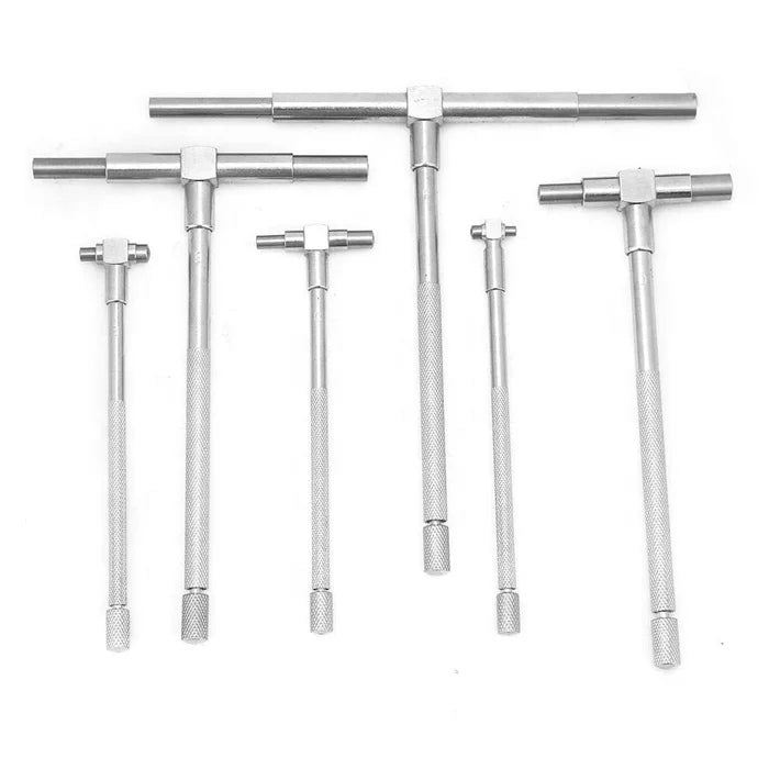 6pcs Micrometer Kit Adjustable Telescopic Gauge Set 8mm-150mm Inner Diameter Gauge  Measuring Tool Gauges