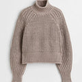 100% Cotton Women's Turtleneck Top Sweater Pullover Winter Knit Custom Turtle Neck Cotton Sweater