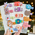 5PCS New Girls Cute Cartoon Hairpins for Kids Children Sweet Headwear Hair Clips Barrettes Fashion Accessories Box