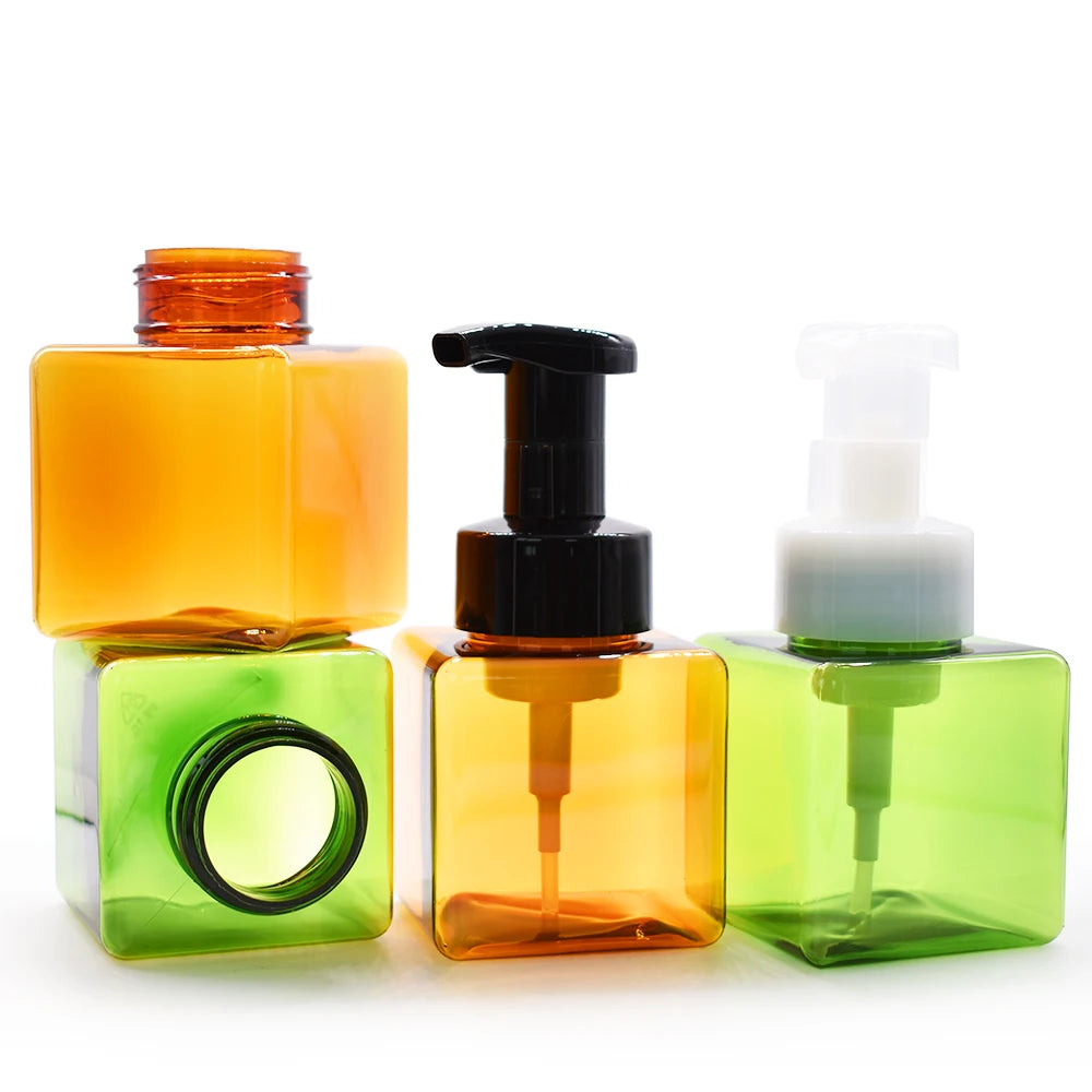 Factory Wholesale Shampoo & Facial Cleanser Plastic Bottles with Pump Sprayer 250ml 450ml 650ml PETG Foam Bottle