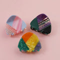Midairy 5cm Custom Color Multi-color Split Triangle Colorful Acetate Hair Claw Clips Women Girls Headwear 4985