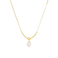 Fashion Jewelry 925 Sterling Silver Necklaces Real Natural Pearl Pendant Knot Shaped Gold Plated Necklaces for Women