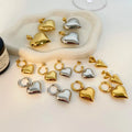 Advanced Sense 18K Gold-plated Stainless Steel Double-layer Heart-shaped Pendant Earrings Fashion Jewelry 2025 for Women