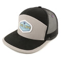 Custom Patch 7 Panel Applique Logo Cotton Flat Bill Brim Mesh Cap Snapback Trucker Hat
