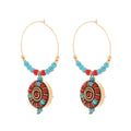 Custom Bohemian Luxury Designer Round Beaded Earrings Retro Nepalese Beads with Korean Personality for Party and Wedding Gifts