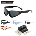 2024 Y2K Sunglasses Wholesale Vintage Steampunk Men Good Price Unique Outdoor Furturistic Punk Custom Cycling Sport Sunglasses
