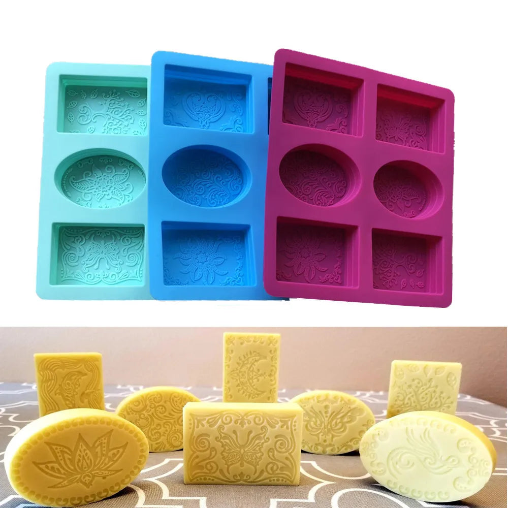 New 3D Square Shape Soap Mold Rectangle Shape Handmade Silicone Mold for Soap
