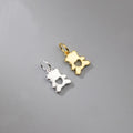 Sweet Lovely S925 Zircon Hollow Heart Bear Pendant for Diy Bracelet Women Accessories