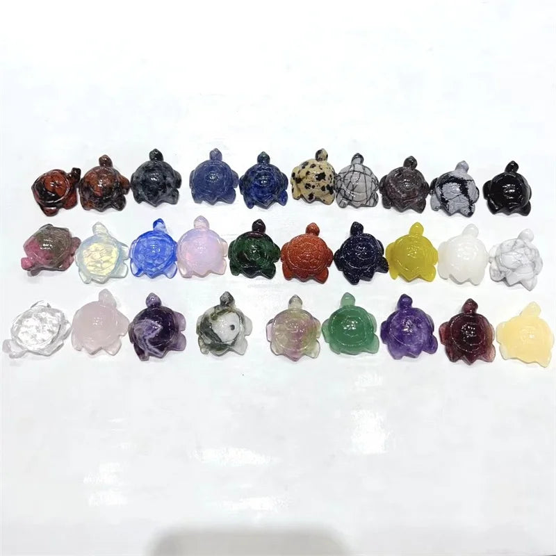 Selling Natural Crystal Carving Animal Gemstone Crystal Turtle for Decoration