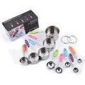 10-Piece Eco-Friendly Stainless Steel and Silicone Handle Measuring Cup Spoon Set Baking Tool with Metal Material