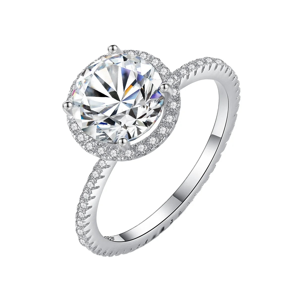 Daidan Rings Jewelry Women Rhodium Plated Cz Cubic Zirconia 925 Sterling Silver Engagement Wedding Rings