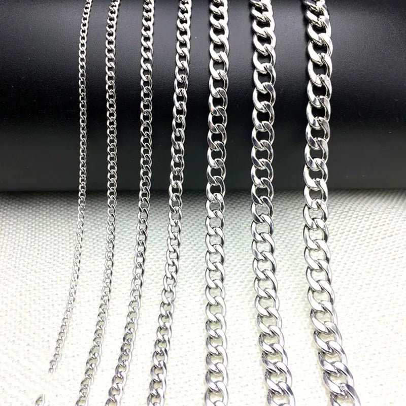 Punk Hiphop Domineering Men Necklace Temperament Custom Stainless Steel Chain Necklace for Men