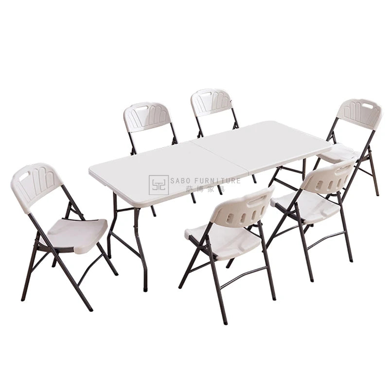 Modern Picnic Tables Garden Dining Tables Wholesale for Hotel Wedding Party Events HDPE Garden Folding Rectangle Table