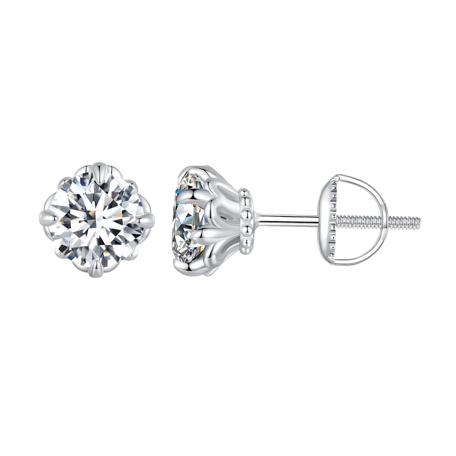 925 Silver Earrings Shining Moissanite Earrings Moissanite Stud Earrings