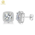 Cluster Halo S925 VVS Moissanite Earrings Women Hiphop 925 Sterling Silver Moissanite Stud Earrings with GRA Certificate