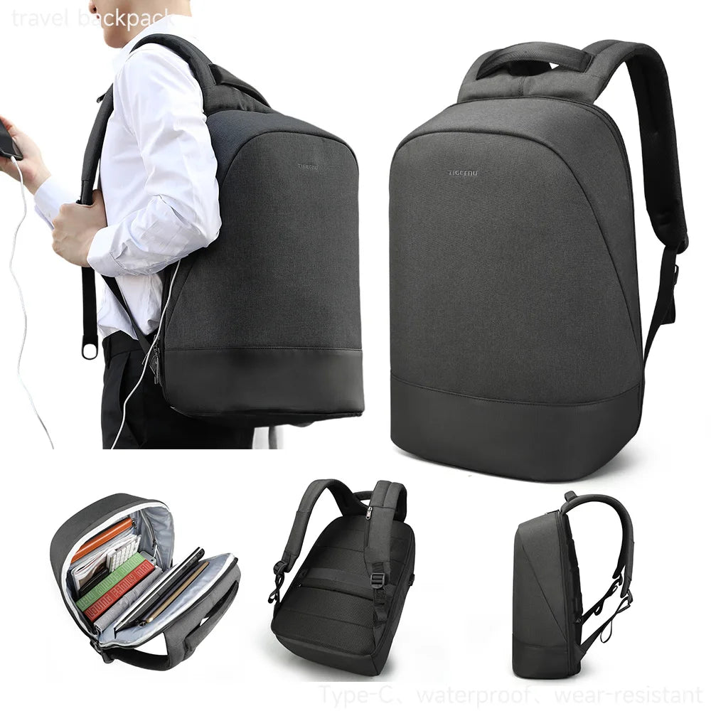 Tigernu Anti-theft Lock Buckle Large Capacity Oxford Cloth Waterproof Lightweight Computer Backpack Men's Backpacks