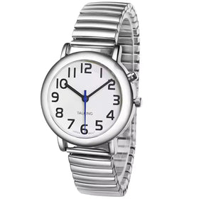 English Talking Watches Unisex for Senior Blind Visually Impaired Man Woman Bracelet Analog Wrist Watch Voice With Speaking