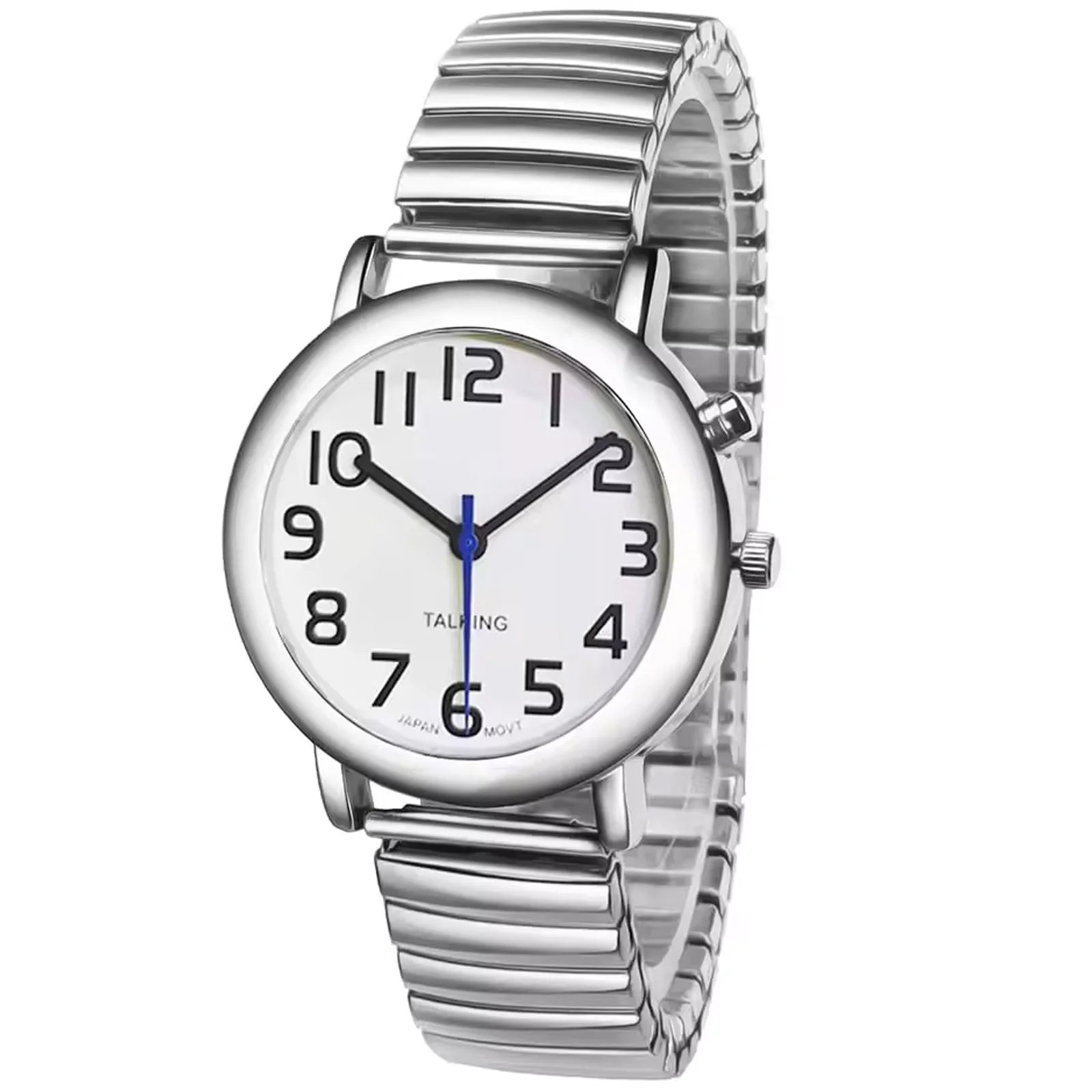 English Talking Watches Unisex for Senior Blind Visually Impaired Man Woman Bracelet Analog Wrist Watch Voice With Speaking