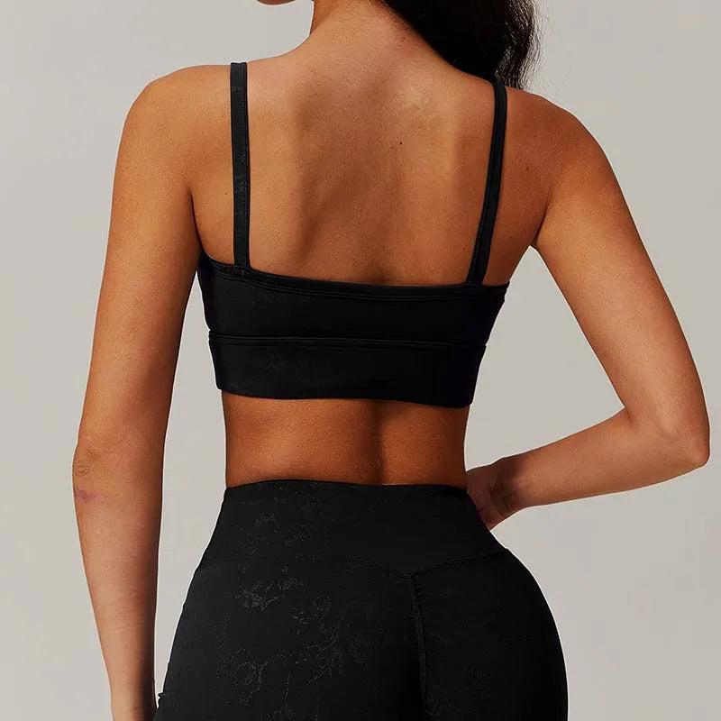 Customize Printed Breathable Quick Dry Women's Running Yoga Bra Sports Fitness Yoga Wear bar