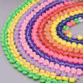 Colorful 9.5mm Hot Selling Lightning love heart Shape Soft Clay Beads Hot Sell Polymer Clay Loose Beads for Women DIY Jewelry