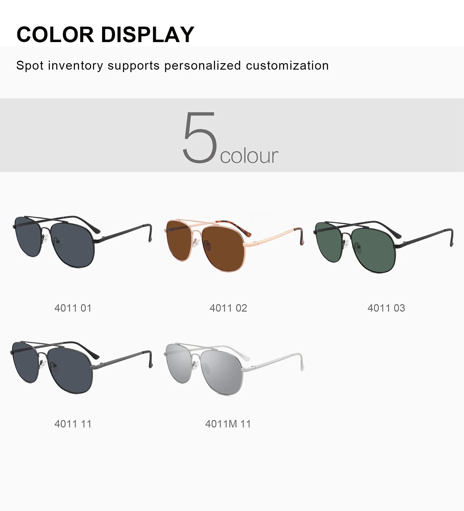 CONCHEN Designer Custom Logo Double Bridge Metal Frame Sunglasses Classical Luxury TAC Polarized Lens Driving Sunglasses for Men
