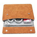 Waterproof PU Leather Laptop Sleeve Men Laptop Bags Cover 13-13.3inch Laptop Bags With Felt