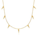Sterling Silver 925 Dainty Ins Popular Fashion Jewelry Geometric Charms Dangling Tassel Chain Choker Necklace for Women