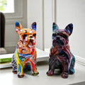 Graffiti French Bulldog Statue Wholesale Custom Urban Art Sculpture for Home Decor Bulk Order Resin Dog Figurine Manufacturer