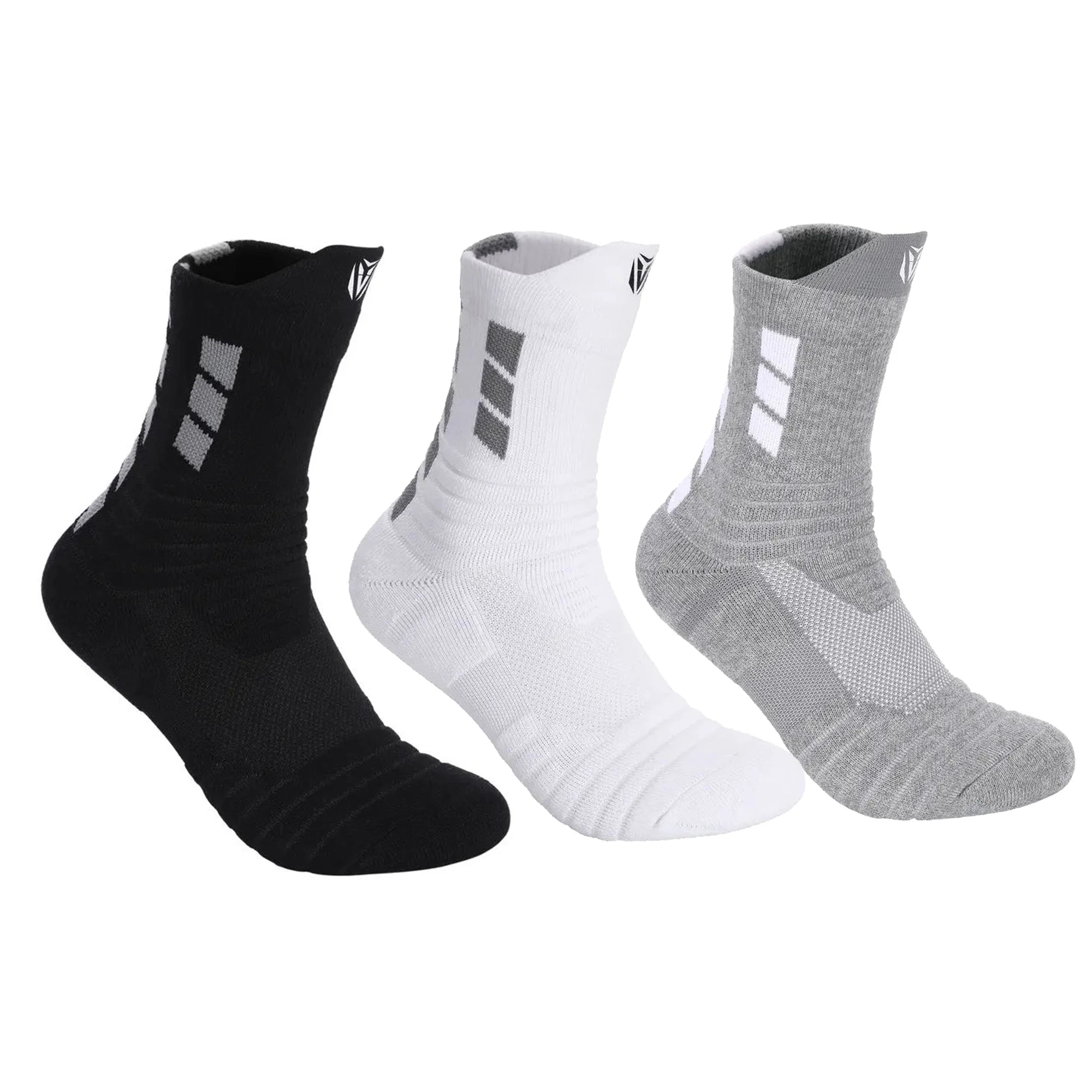 Wholesale Thick Striped Eco-Friendly Quick Dry Athletic Elite Socks Towel Bottom Compression Breathable Basketball Socks