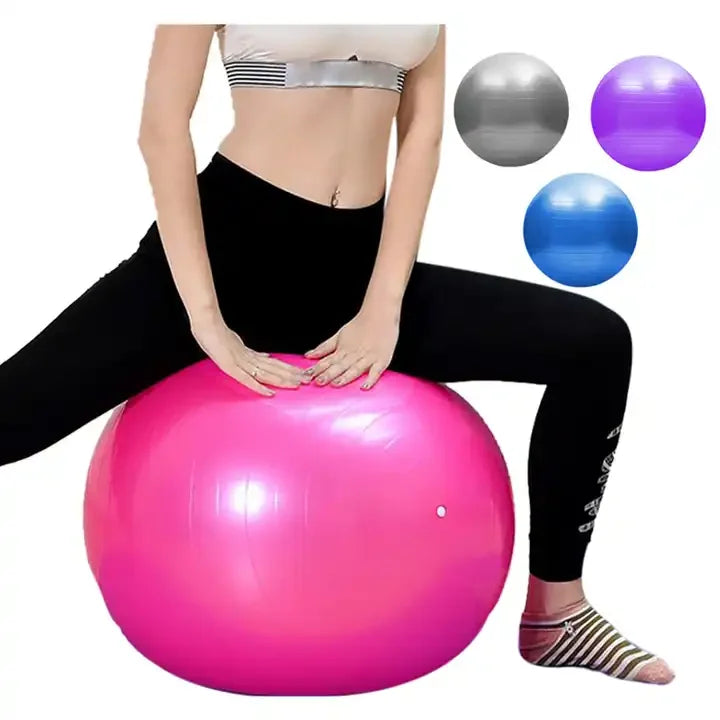 PVC Yoga Ball 65cm 75cm 85cm Eco Friendly Pilates Exercise Ball for Home Gym Workout Fitness Training