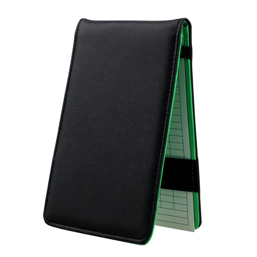 Custom Logo PU Leather Golf Scorecard Holder Portable Notebook Accessories Equipment OEM Option Available