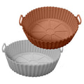 Wholesale New Design Big Airfryer Liner Reusable Silicone Air Fryer Pot Liners for Air Fryer