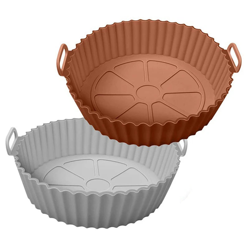 Wholesale New Design Big Airfryer Liner Reusable Silicone Air Fryer Pot Liners for Air Fryer