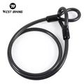 WEST BIKING Strong Security Bicycle Lock Combination Outdoor Bike U Cable Lock Anti-theft Steel Bicycle Cable Locks