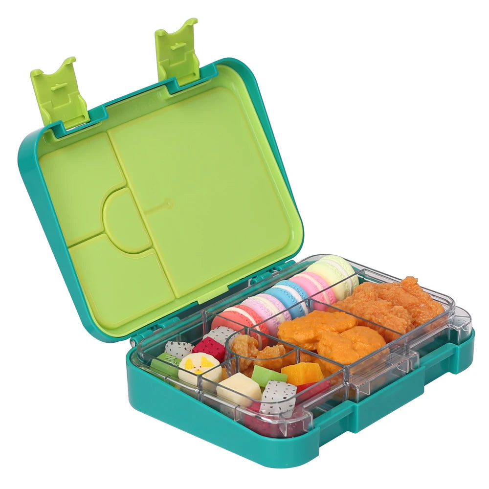 Toursun Bento Lunch Box BPA-Free Reusable School Bento Boxes Tritan 4 Compartment Children Lunch Box