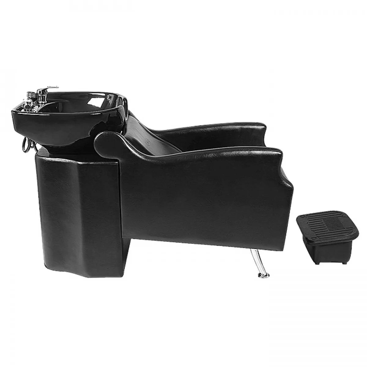 Barbershop Hot Sale Salon Equipment and Furniture Black Reclining Shampoo Chair