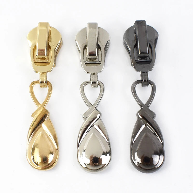Deepeel ZT601 5# Luggage Zipper Accessories Clothing Coat Zipper Slider Metal Nylon Zipper Puller