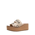 Women's Summer Beach Slippers Slip-On Open Toe Wedges High Heel Rubber+PU Outdoor