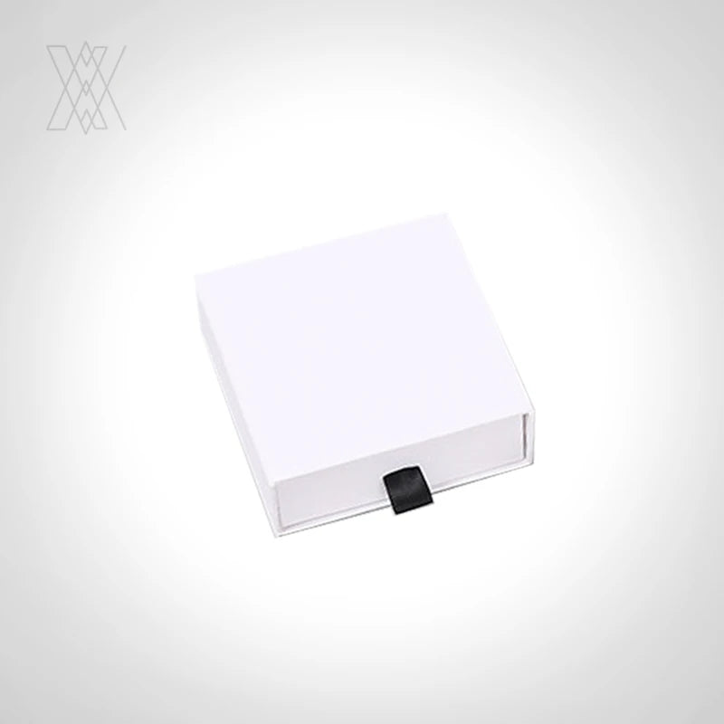 VIANRLA Drawer Style Paper Gift Box Soft Velvet Bag Jewelry Storage Box for Earrings Ring Custom Logo 9*9*3.2CM